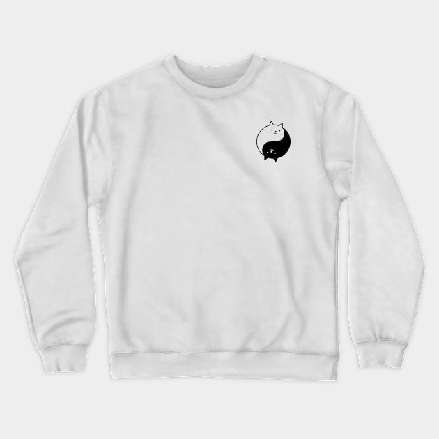 Yin Yang Kittens Crewneck Sweatshirt by Three Meat Curry